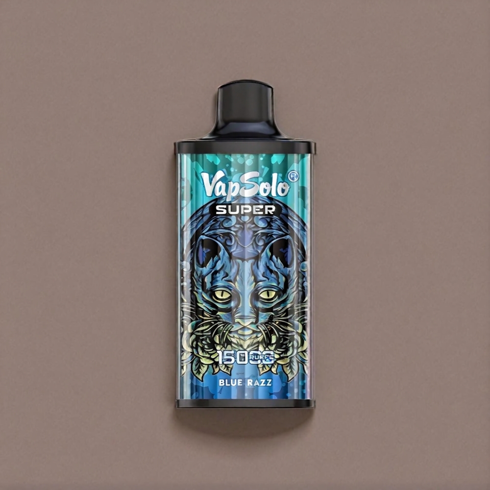 Vapsolo Super 15000 Puffs Schweiz Großhandel – Blue Razz, 40ml E-Liquid, 850mAh Mesh Coil