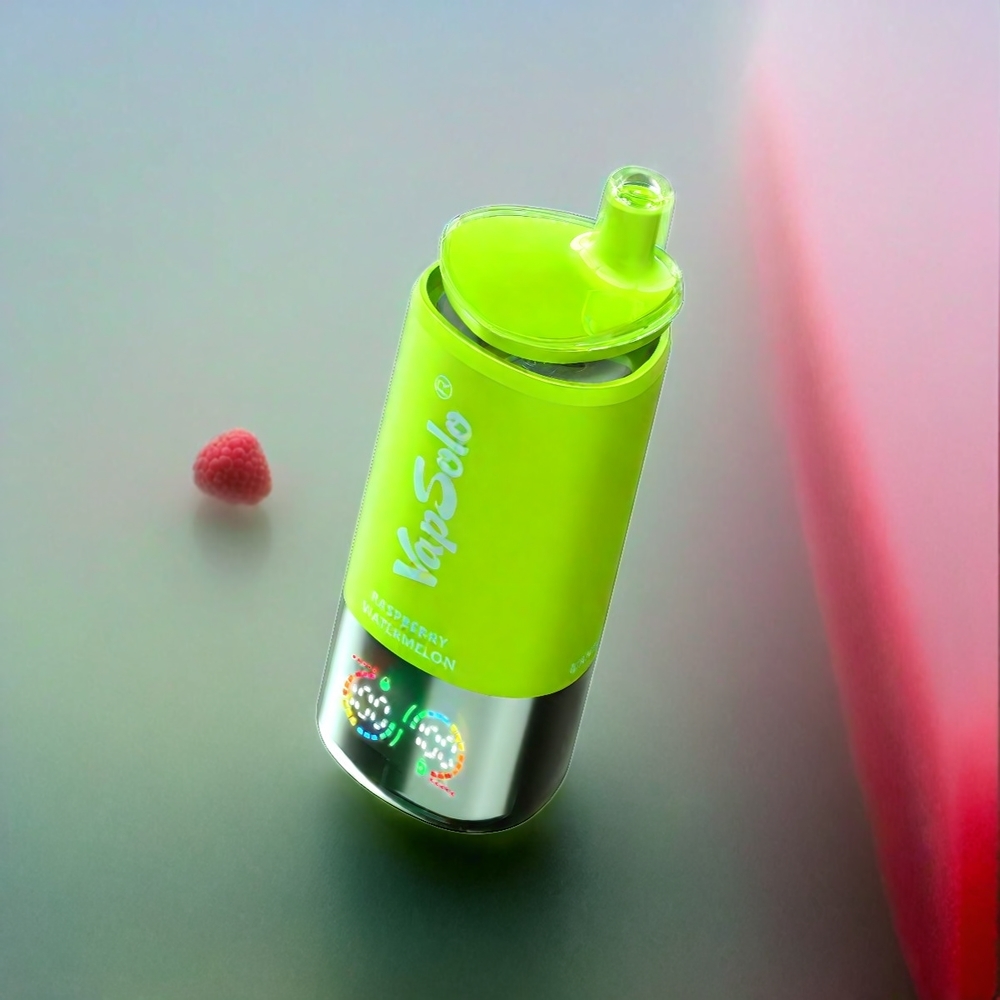 VapSolo Tripe 30000 Puffs Schweiz Großhandel – 40ml E-Liquid, 20 mg/ml/50 mg/ml Nicotine, Type-C – Himbeere Wassermelone Geschmack