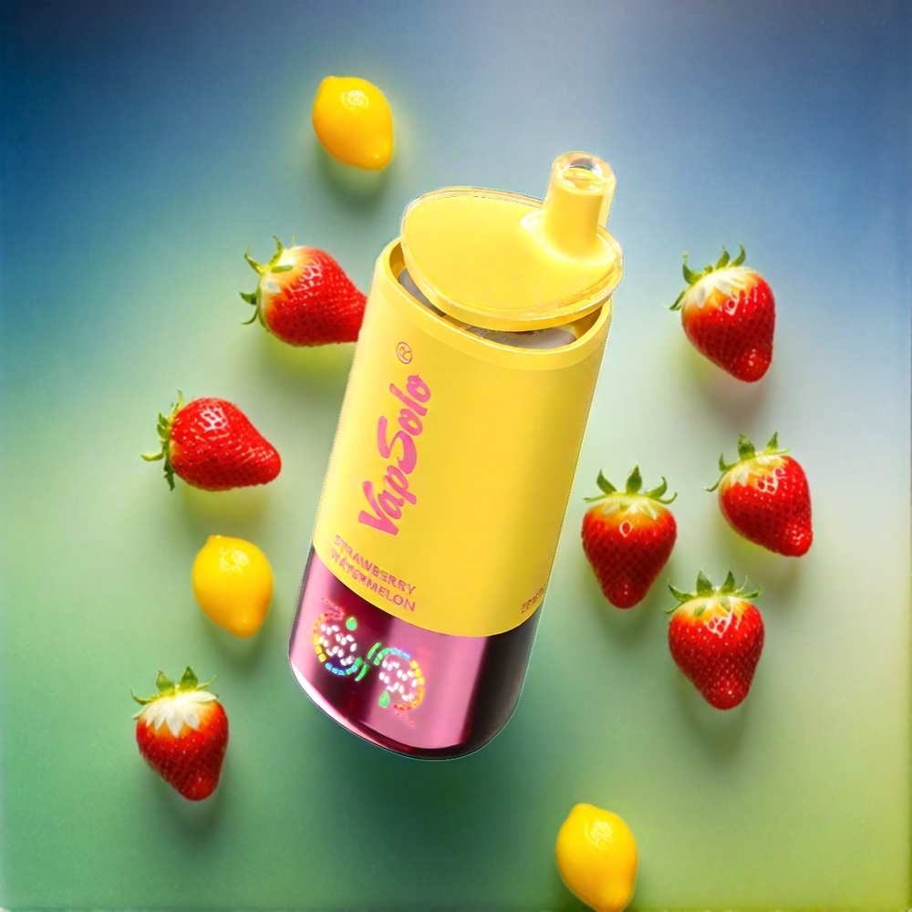 VapSolo Tripe 30000 Puffs Schweiz Großhandel – 40ml E-Liquid, 3 Öltanks, Typ-C – Erdbeer-Wassermelone & Zitrone-Pfirsich