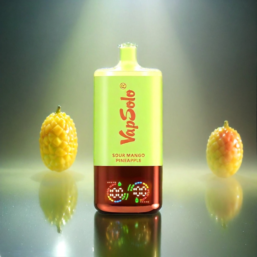 VapSolo Tripe 30000 Puffs Schweiz Großhandel – 40ml E-Liquid, 3 Öltanks, Typ-C – Saurer Mango Ananas