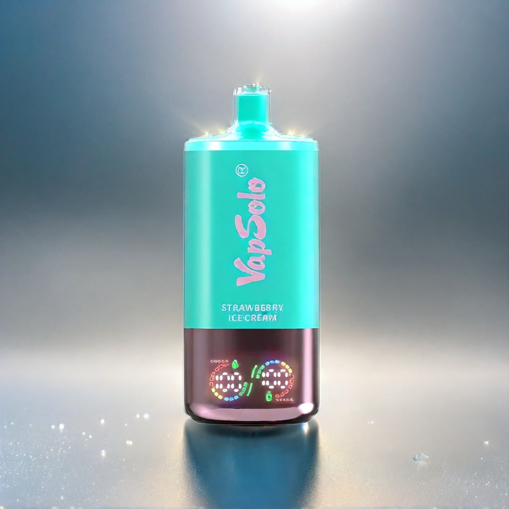 VapSolo Tripe 30000 Puffs Schweiz Großhandel – Erdbeer-Eis, 40ml E-Liquid, Type-C Ladeanschluss