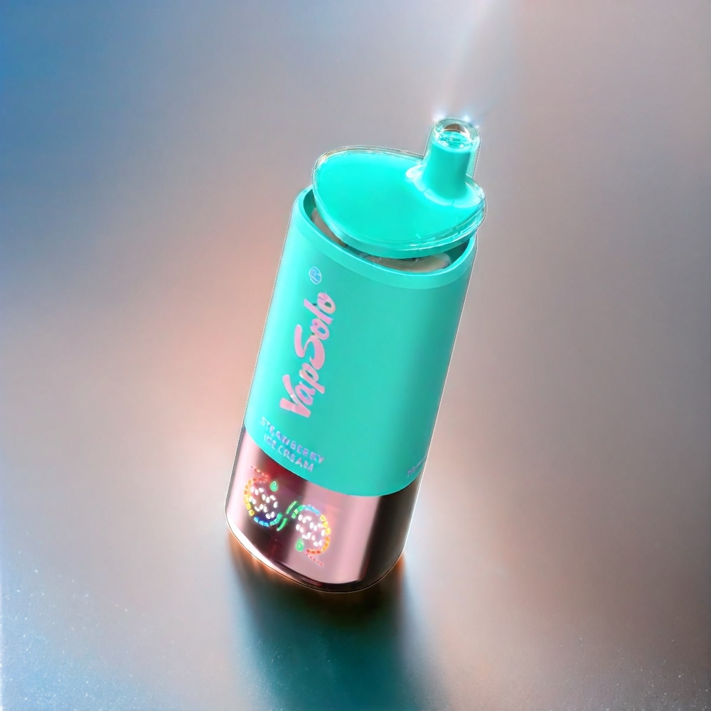 VapSolo Tripe 30000 Puffs Schweiz Großhandel – Erdbeer-Eis, 40ml E-Liquid, Type-C Ladeanschluss
