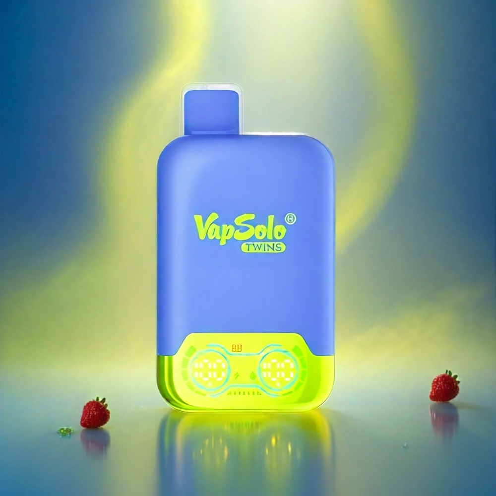Vapsolo Twins 20000 Puffs Schweiz Großhandel - 40 ml E-Liquid, 20mg/ml & 50mg/ml, Blauer Himbeerlimonade & Zitronenlimette, Typ-C Ladeport