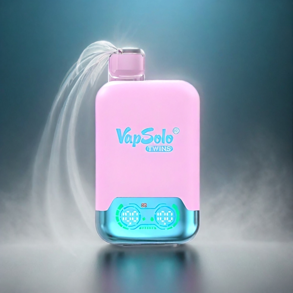 Vapsolo Twins 20000 Puffs Schweiz Großhandel – 40 ml E-Liquid, 20mg/ml & 50mg/ml, Schwarz Eis Drachenfrucht Erdbeere & Himbeer Wassermelone