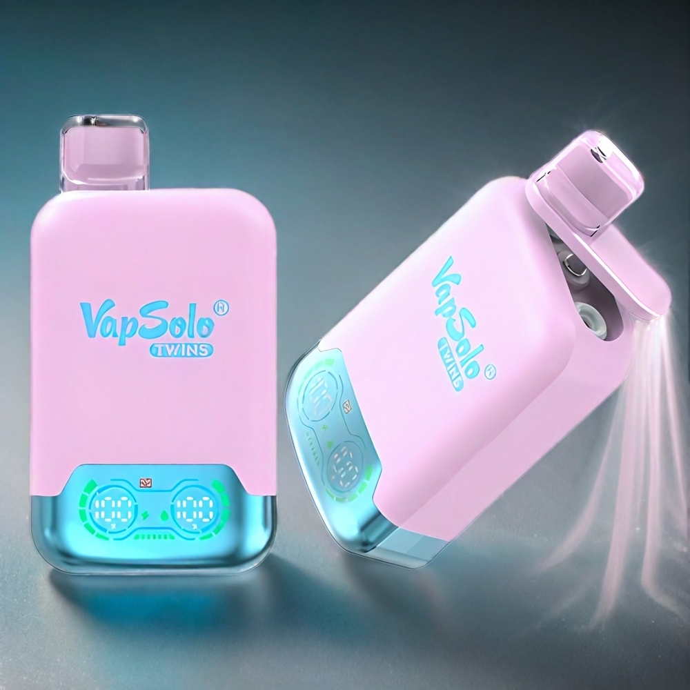 Vapsolo Twins 20000 Puffs Schweiz Großhandel – 40 ml E-Liquid, 20mg/ml & 50mg/ml, Schwarz Eis Drachenfrucht Erdbeere & Himbeer Wassermelone