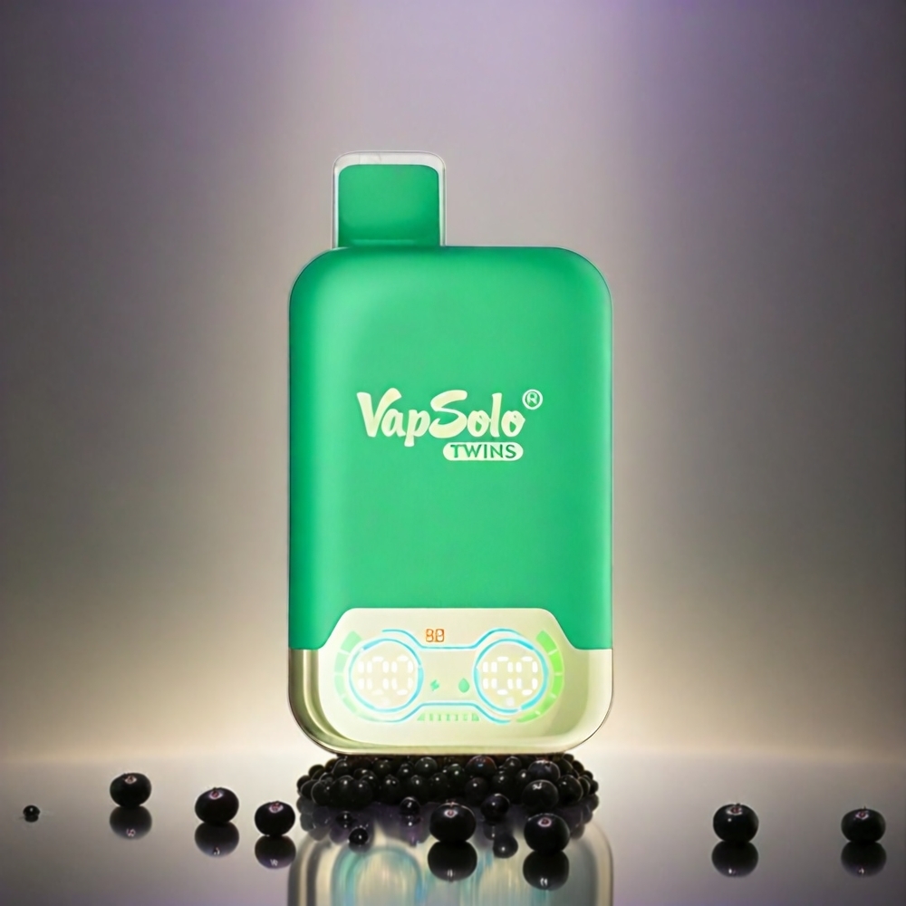 Vapsolo Twins 20000 Puffs Schweiz Großhandel – 40 ml E-Liquid, 20mg/ml oder 50mg/ml, Blaubeere Schwarzjohannisbeere & Grapefruit Erfrischung