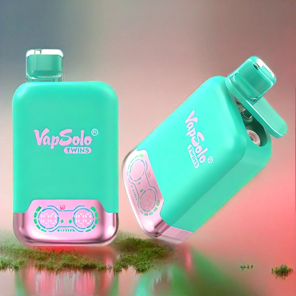 Vapsolo Twins 20000 Puffs Schweiz Großhandel – 40 ml E-Liquid, 20mg/ml oder 50mg/ml, Triple Melone & Himbeer-Wassermelone