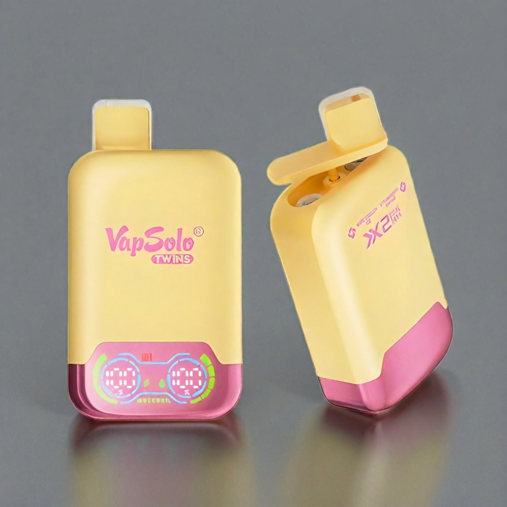 Vapsolo Twins 20000 Puffs Schweiz Großhandel – 40 ml E-Liquid, 20mg/ml oder 50mg/ml, Wassermelone Eis & Erdbeer Mango, Typ-C Ladung
