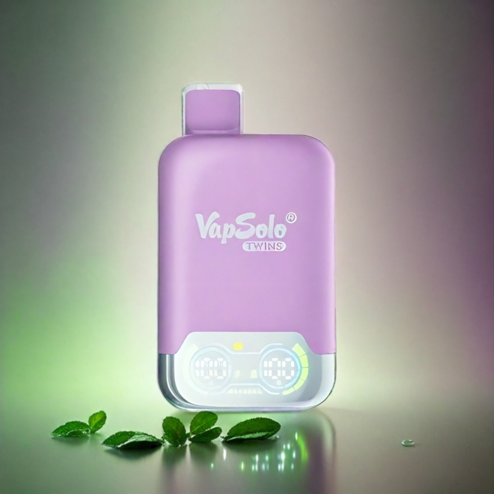 Vapsolo Twins 20000 Puffs Schweiz Großhandel – 40 ml E-Liquid, 2 Oil Tanks, Type-C – Passionsfrucht Mojito & Triple Minze