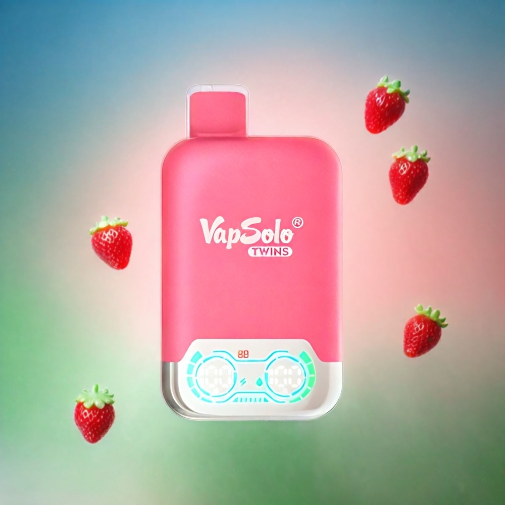 Vapsolo Twins 20000 Puffs Schweiz Großhandel – 40ml E-Liquid, 20mg/ml oder 50mg/ml, Erdbeer-Wassermelone & Gummibärchen Geschmack, Typ-C Ladeanschluss