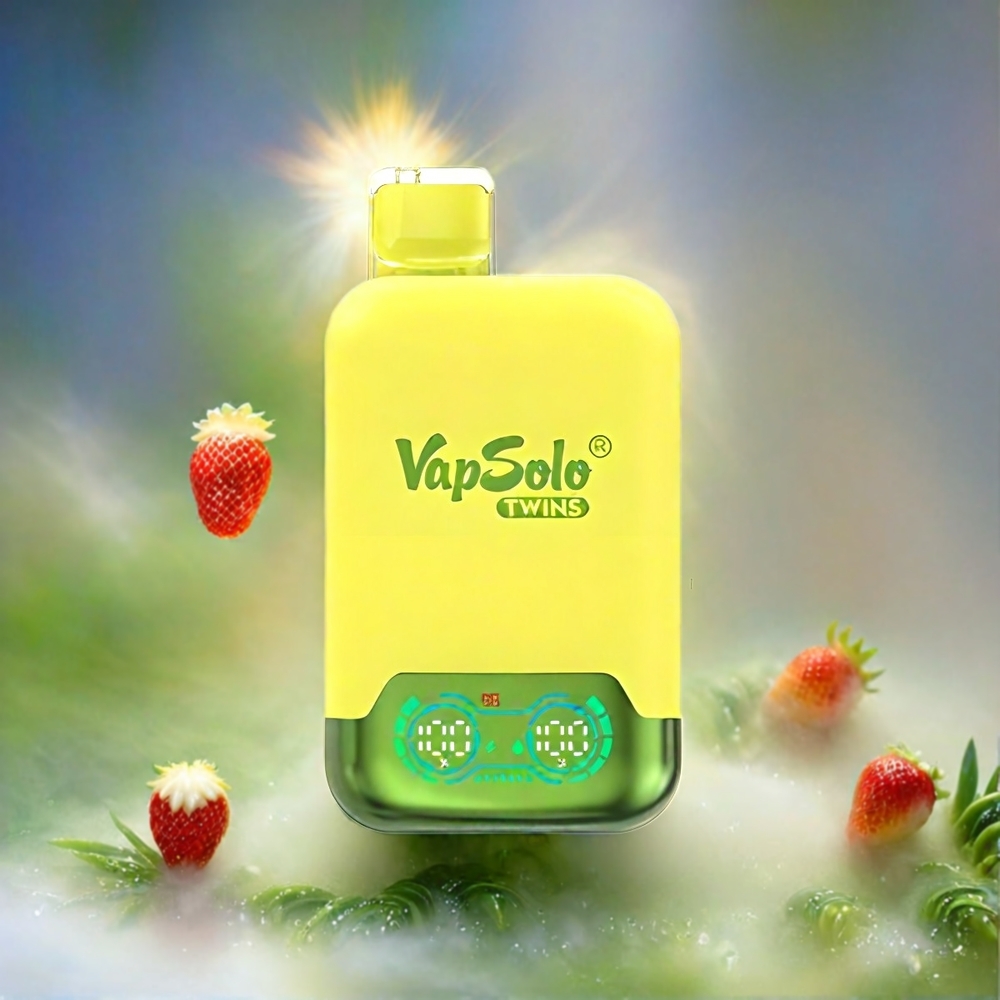 Vapsolo Twins 20000 Puffs Schweiz Großhandel – 40ml E-Liquid, 20mg/ml oder 50mg/ml, Typ-C Laden, Ananas Kokos & Erdbeer Banane