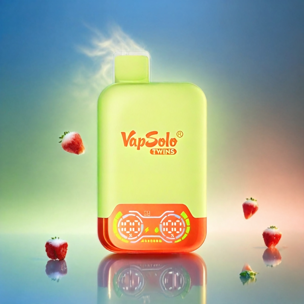 Vapsolo Twins 20000 Puffs Schweiz Großhandel – 40ml E-Liquid, 20mg/ml oder 50mg/ml, Wassermelone Eis & Gemischte Beeren, Typ-C Ladeport