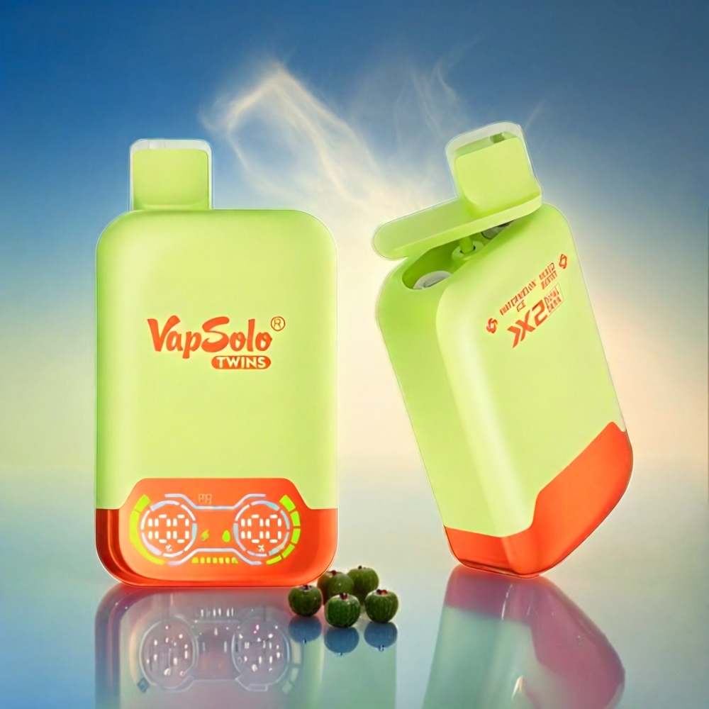 Vapsolo Twins 20000 Puffs Schweiz Großhandel – 40ml E-Liquid, 20mg/ml oder 50mg/ml, Wassermelone Eis & Gemischte Beeren, Typ-C Ladeport