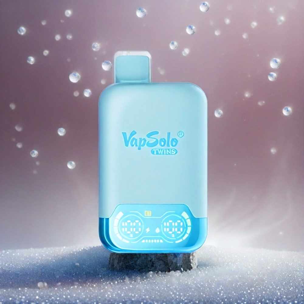 Vapsolo Twins 20000 Puffs Schweiz Großhandel – Blauer Eisbeere & Kirschbrause, 40 ml E-Liquid, Typ-C Laden