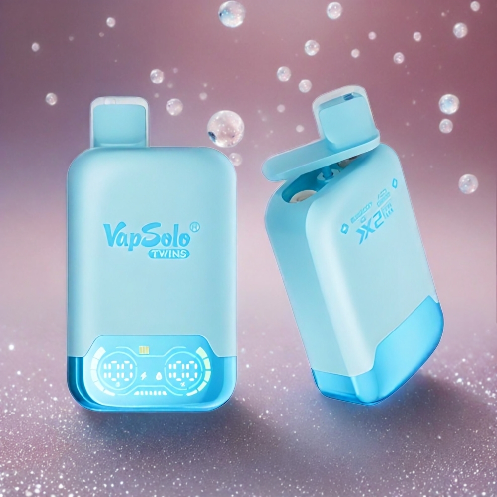 Vapsolo Twins 20000 Puffs Schweiz Großhandel – Blauer Eisbeere & Kirschbrause, 40 ml E-Liquid, Typ-C Laden