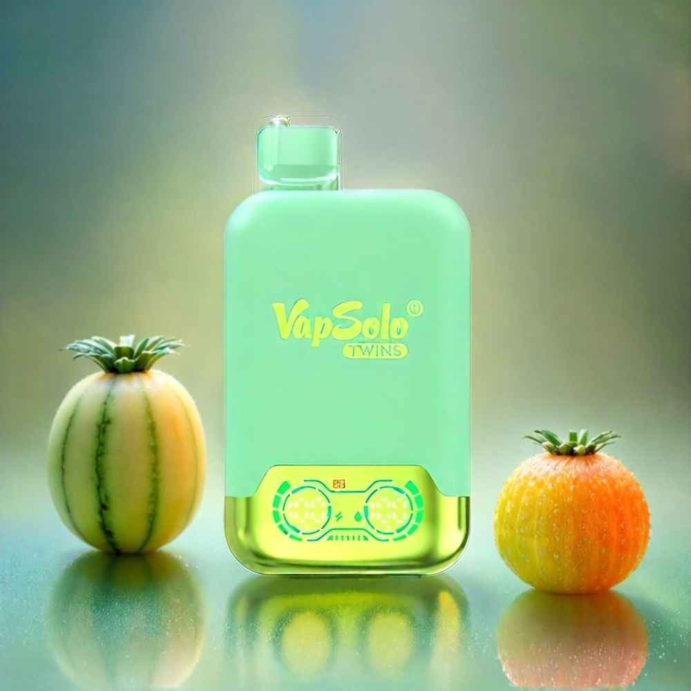 Vapsolo Twins 20000 Puffs Schweiz Großhandel – Triple Melone & Ananas Kokos, 40 ml E-Liquid, 20mg/ml & 50mg/ml, Typ-C Ladung