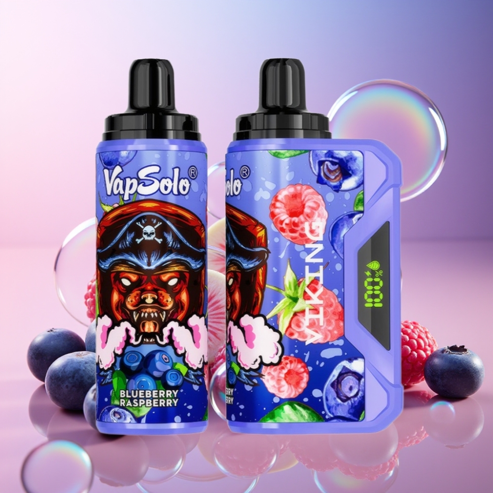 VapSolo VIKING 12000 Puffs Einweg-Vape Blaubeere Himbeere 22ml 20/50mg Schweiz großhandel