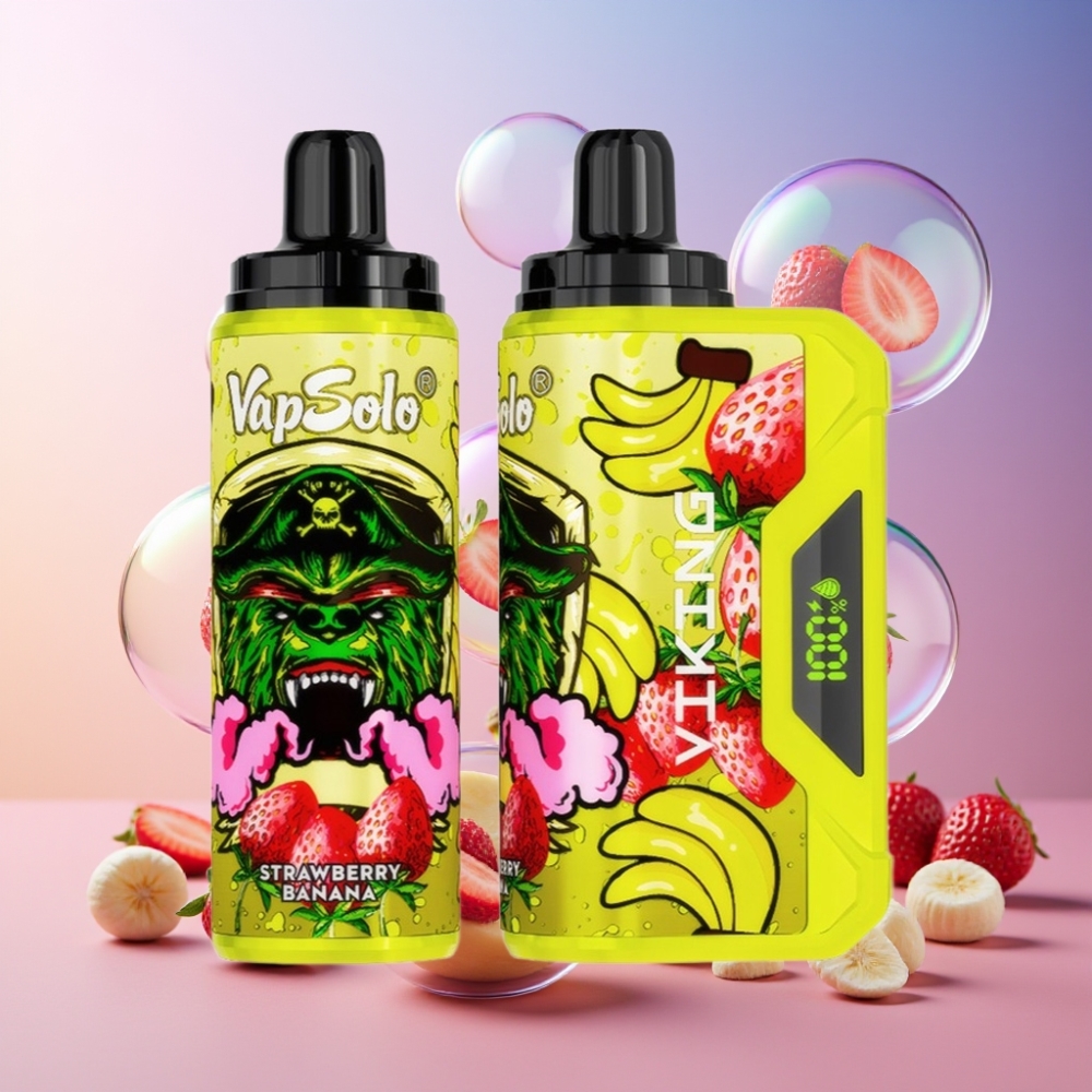 VapSolo VIKING 12000 Puffs Einweg-Vape Erdbeer Banane 22ml 20mg/ml/50mg/ml Schweiz großhandel