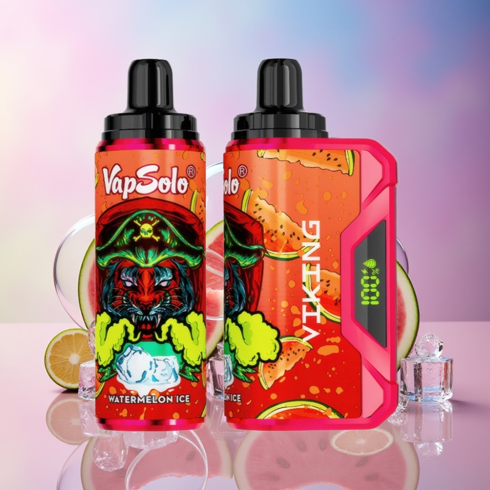 VapSolo VIKING 12000 Puffs Einweg-Vape Wassermelone Eis, 22ml, 20/50 mg/ml, Type-C, Schweiz großhandel