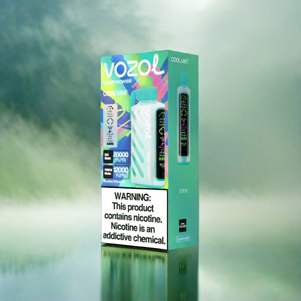 VOZOL Gear Power 20000 Puffs Mint Minze - 20mL, 5%, Dual Mesh Coil, Schweiz Großhandel