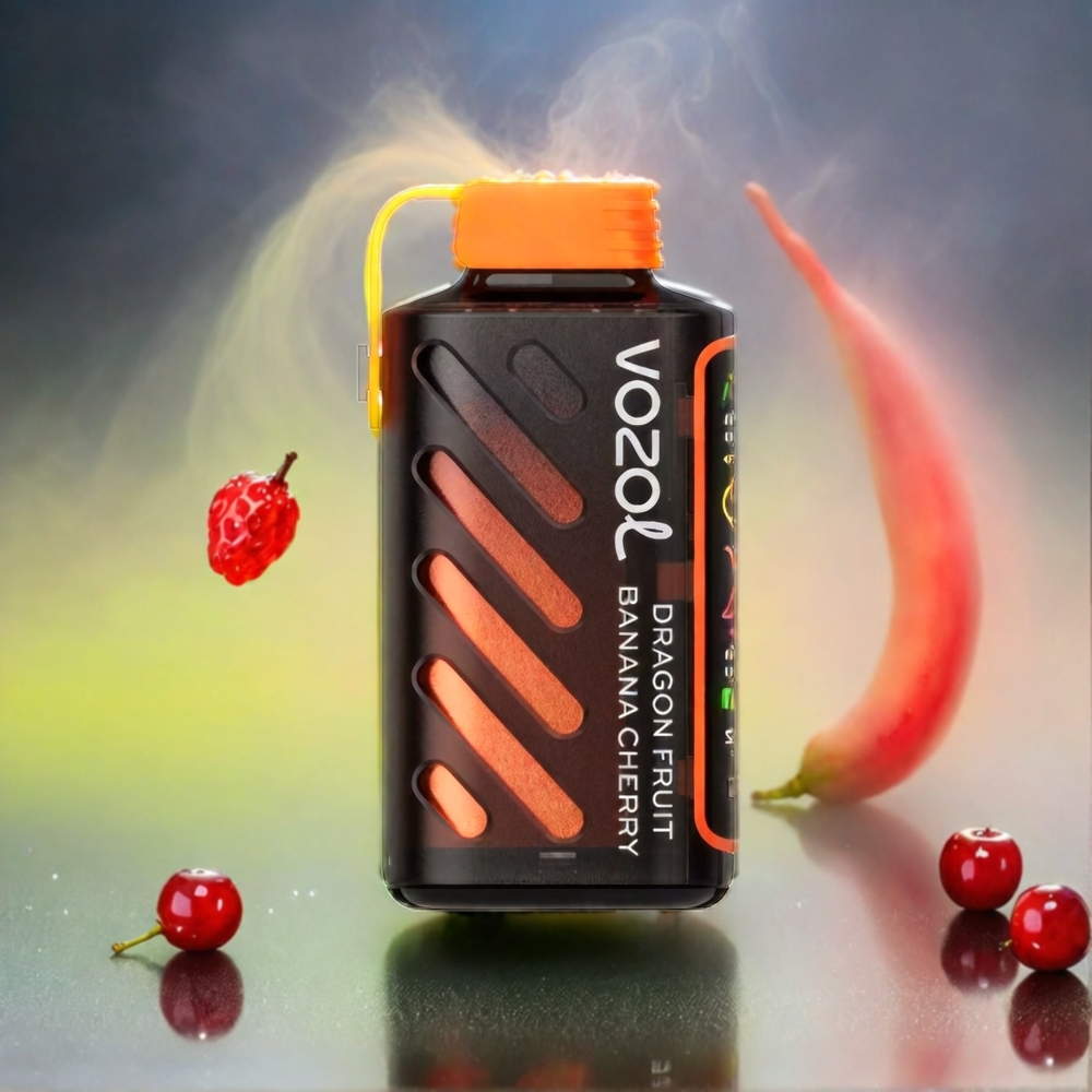 VOZOL Gear Power 20000 Puffs S.i.L.C. Tech, 20mL, 5%(50mg), Drachenfrucht Banane Kirsche, Dual Mesh Coil, Schweiz großhandel