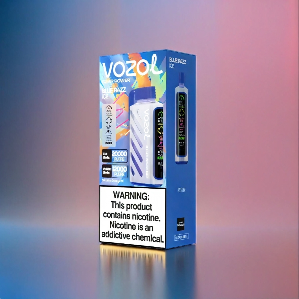 VOZOL Gear Power 20000 Puffs S.i.L.C. Tech Dual Mesh Coil 20mL Blue Razz Eis Schweiz Großhandel