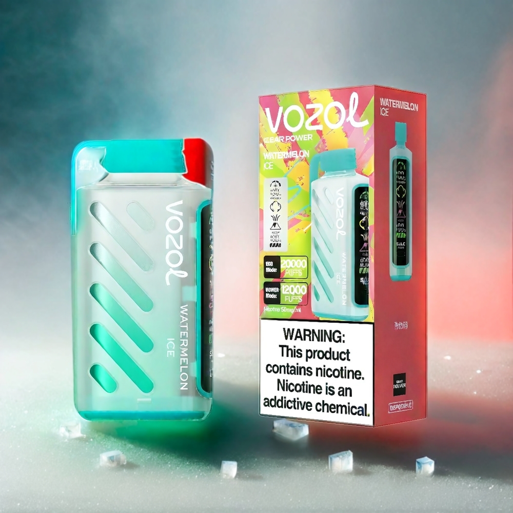 VOZOL Gear Power 20000 Puffs Schweiz großhandel – 20mL, Dual Mesh Coil, S.i.L.C. Tech, Wassermelone Eis