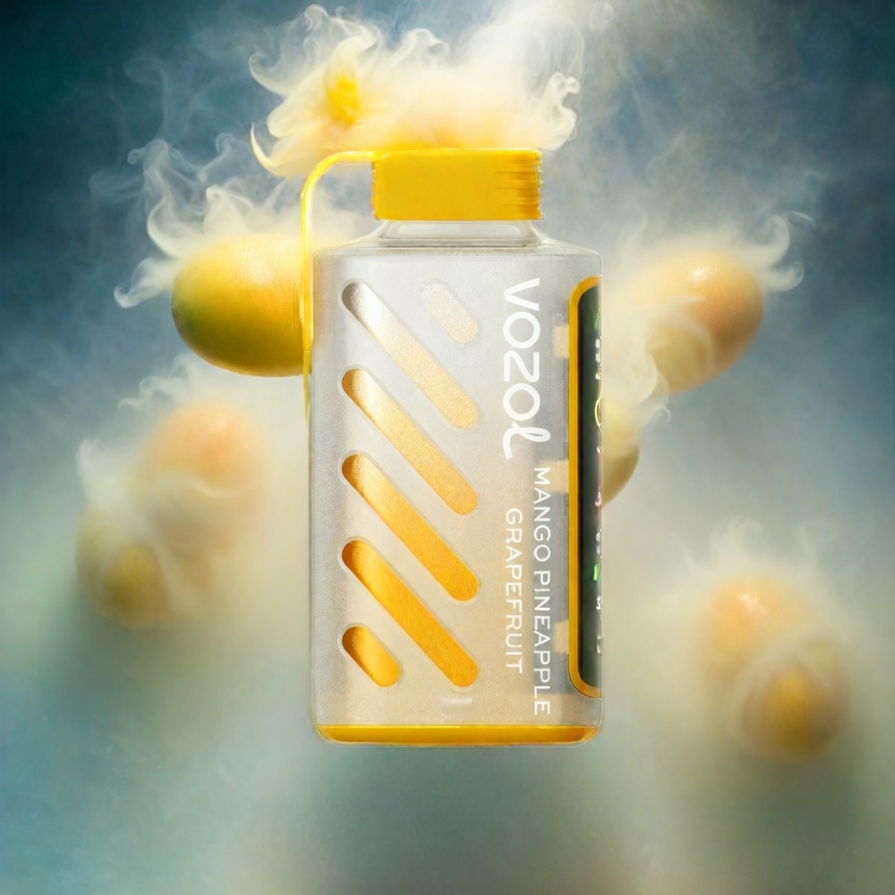 VOZOL Gear Power 20000 Puffs mit 20mL S.i.L.C. Tech, Dual Mesh Coil, Schweiz Großhandel – Mango Ananas Grapefruit