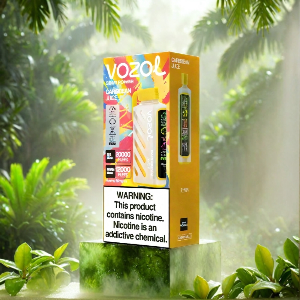 VOZOL Gear Power 20000 Puffs mit S.i.L.C. Tech, 20mL, 5% Nikotin, Caribbean Juice – Schweiz Großhandel