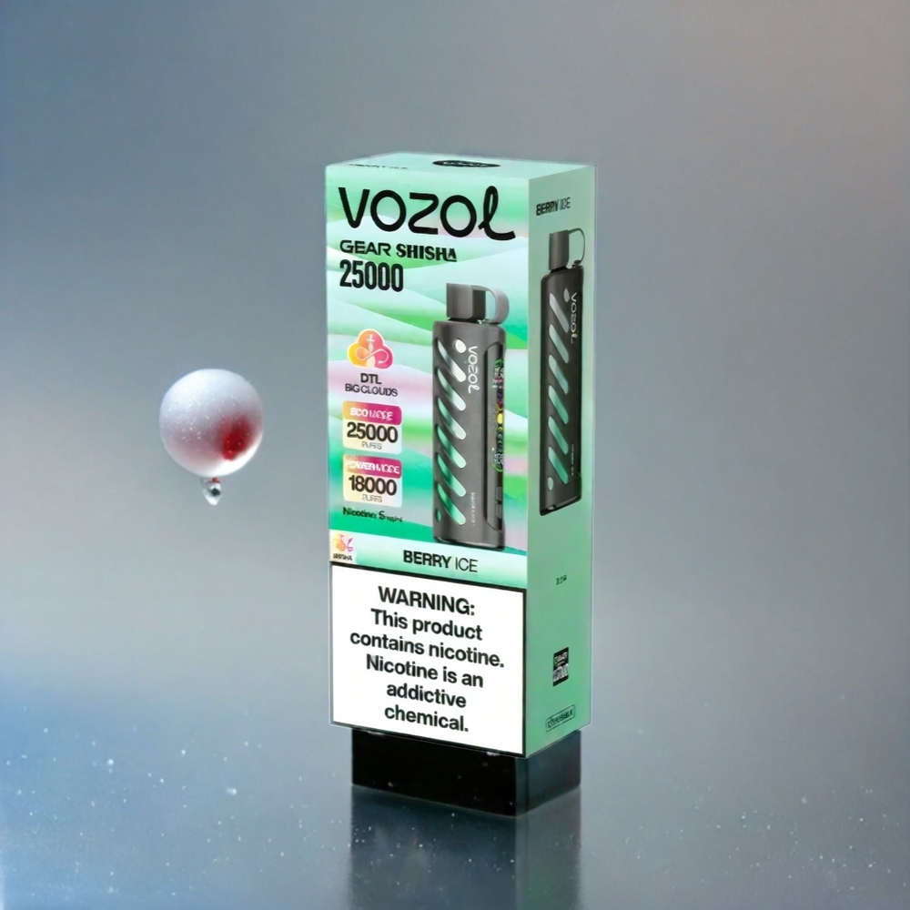 VOZOL Gear Shisha 25000 Puffs Berry Ice (30 Geschmacksrichtungen, Dual Mesh Dual Modes, 1000mAh, Schweiz Großhandel)