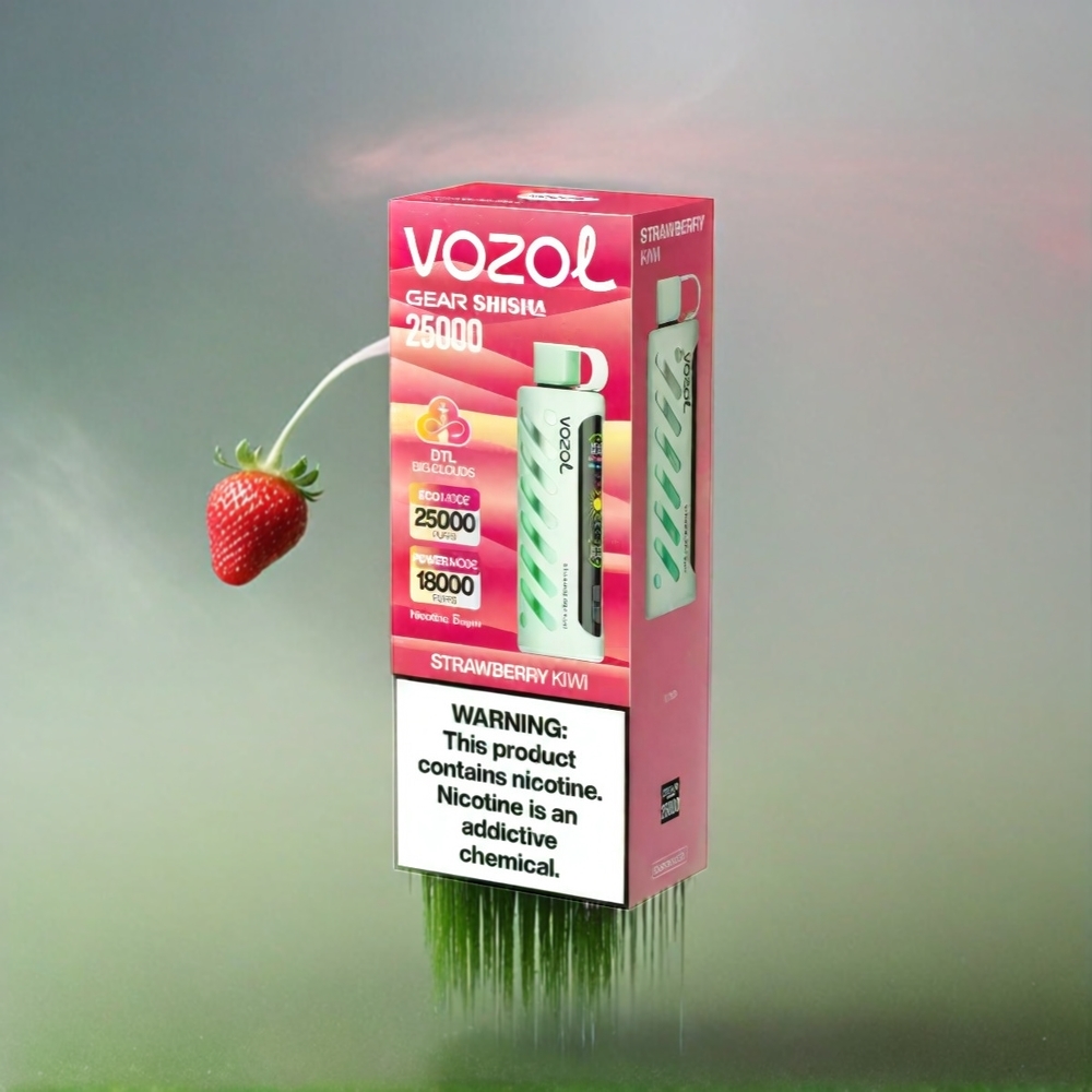 VOZOL Gear Shisha 25000 Puffs Erdbeer-Kiwi mit Dual Mesh, 1000mAh, 3mg/ml/5mg/ml - Schweiz Großhandel