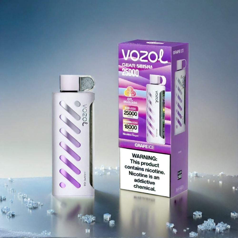 VOZOL Gear Shisha 25000 Puffs Grape Ice (30 Aromen, Dual Mesh Dual Modes, 1000mAh) Schweiz Großhandel
