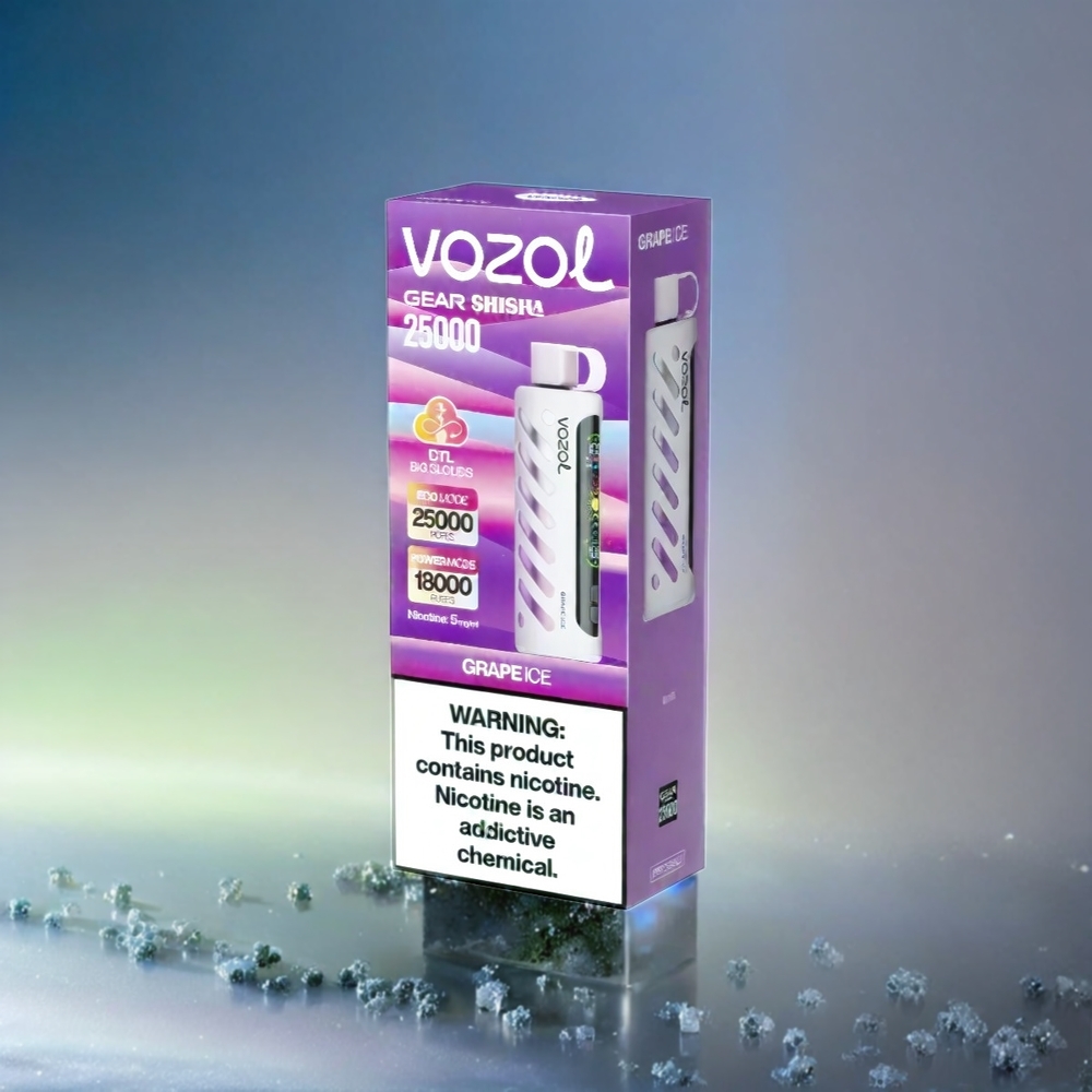 VOZOL Gear Shisha 25000 Puffs Grape Ice (30 Aromen, Dual Mesh Dual Modes, 1000mAh) Schweiz Großhandel