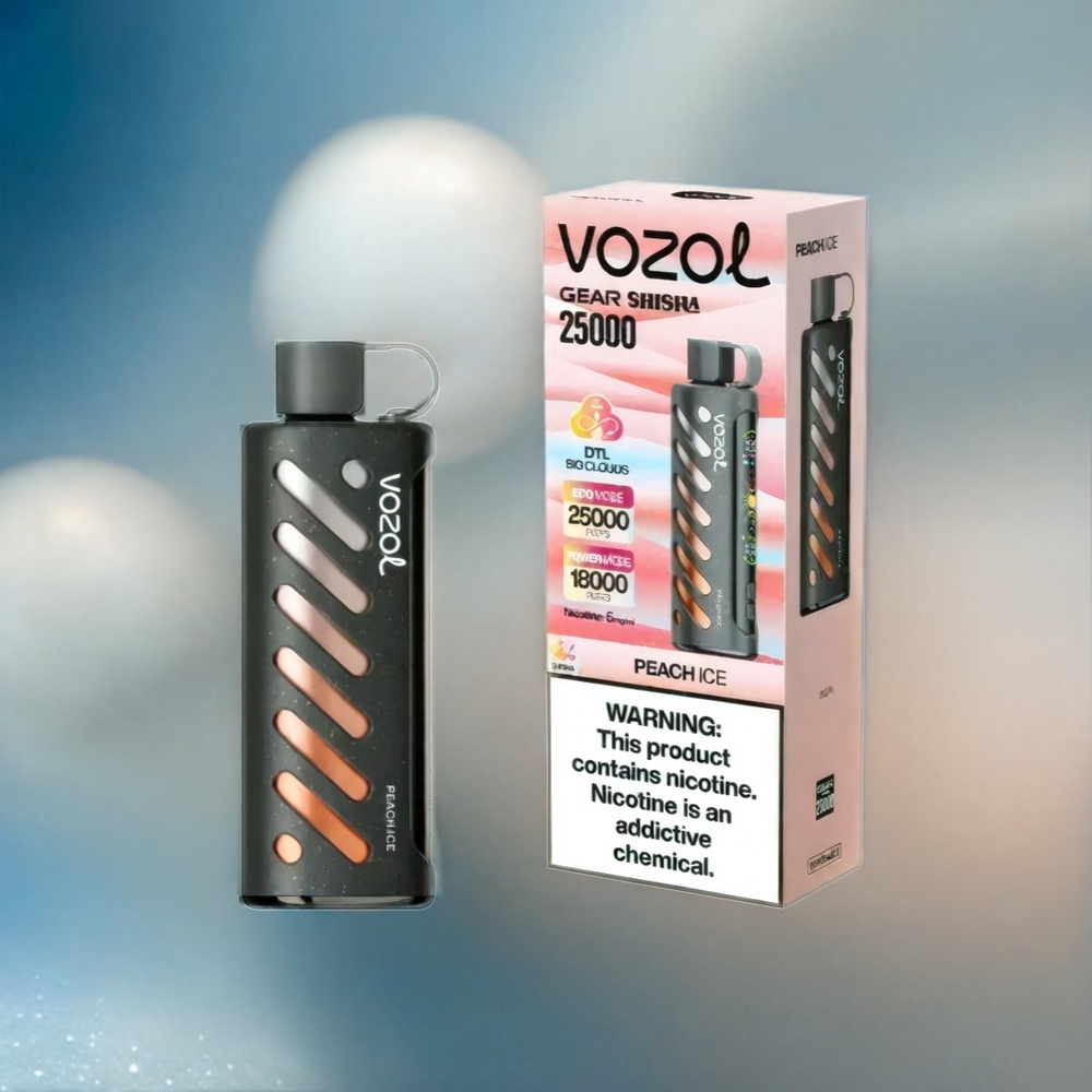 VOZOL Gear Shisha 25000 Puffs Schweiz Großhandel – 30 Geschmacksrichtungen, Dual Mesh Dual Modes, 1000mAh – Peach Ice