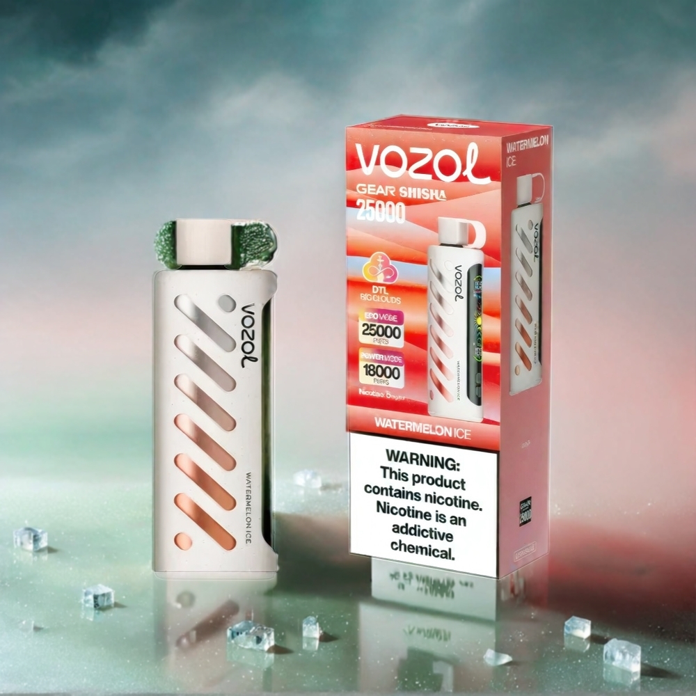 VOZOL Gear Shisha 25000 Puffs Schweiz Großhandel – 30 Geschmacksrichtungen, Dual Mesh Dual Modes, 1000mAh, Watermelon Ice