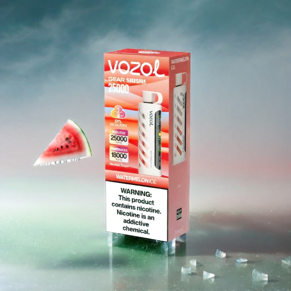 VOZOL Gear Shisha 25000 Puffs Schweiz Großhandel – 30 Geschmacksrichtungen, Dual Mesh Dual Modes, 1000mAh, Watermelon Ice