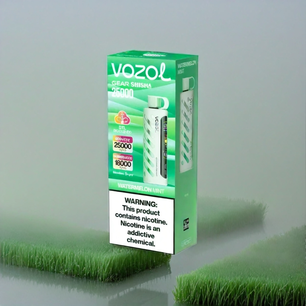 VOZOL Gear Shisha 25000 Puffs Schweiz Großhandel – 30 Geschmacksrichtungen, Dual Mesh Dual Modes, 1000mAh – Watermelon Mint (Wassermelone Minze)