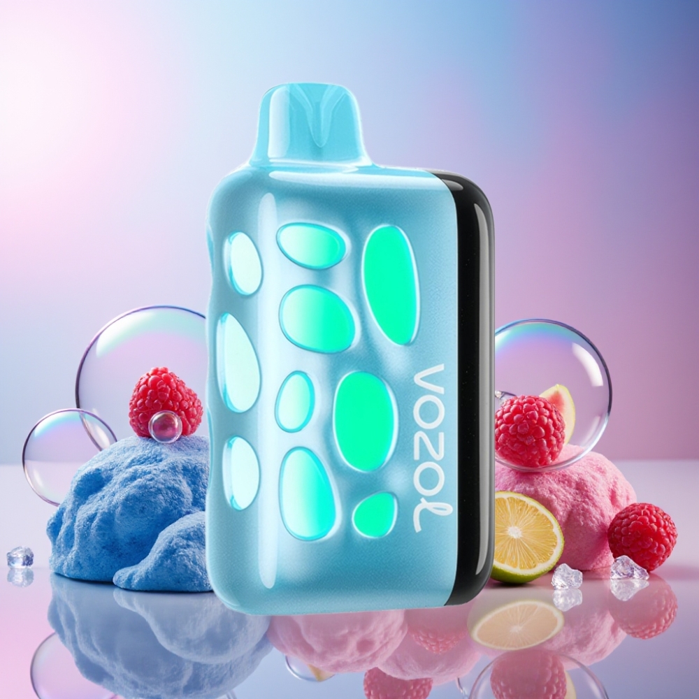 VOZOL RAVE 40000 Einweg-Vape Blau-Razz-Eis – 270° Leuchtendes Design, Partymodus, 1000mAh, Schweiz Großhandel