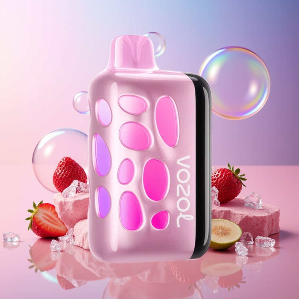 VOZOL RAVE 40000 Einweg-Vape Erdbeer-Eis – 270° Leuchtendes Design, Beat-Sync Party-Modus, 80% Ladung in 20 Min, 1000mAh, Schweiz Großhandel