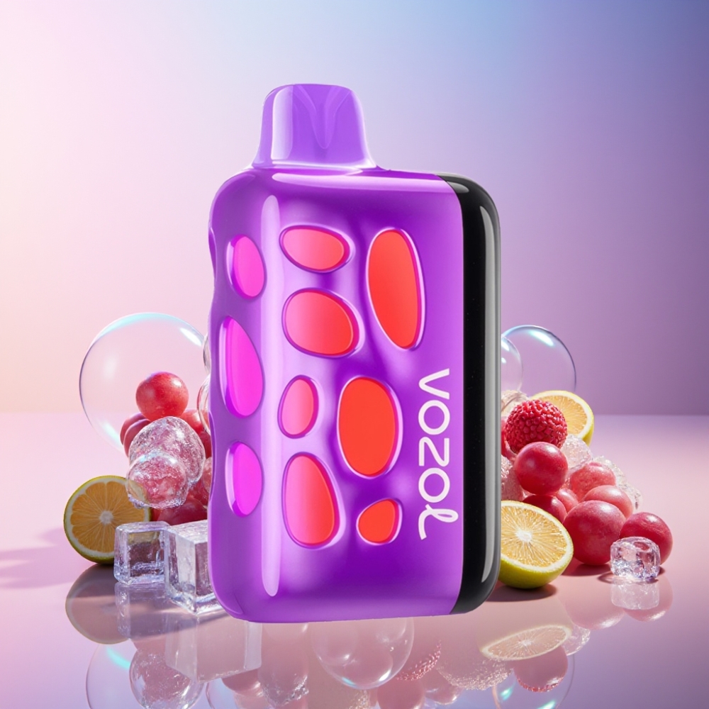 VOZOL RAVE 40000 Einweg-Vape Grape Ice (20/50mg/ml, 1000mAh, 80% Ladung in 20 Min) Schweiz großhandel