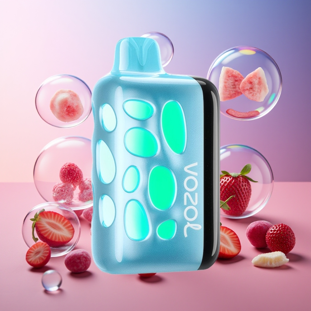 VOZOL RAVE 40000 Einweg-Vape Kirsch-Erdbeer, 270° Vibrantes Leuchtdesign, Beat-Synced Party-Modus, 1000mAh, Schweiz Großhandel