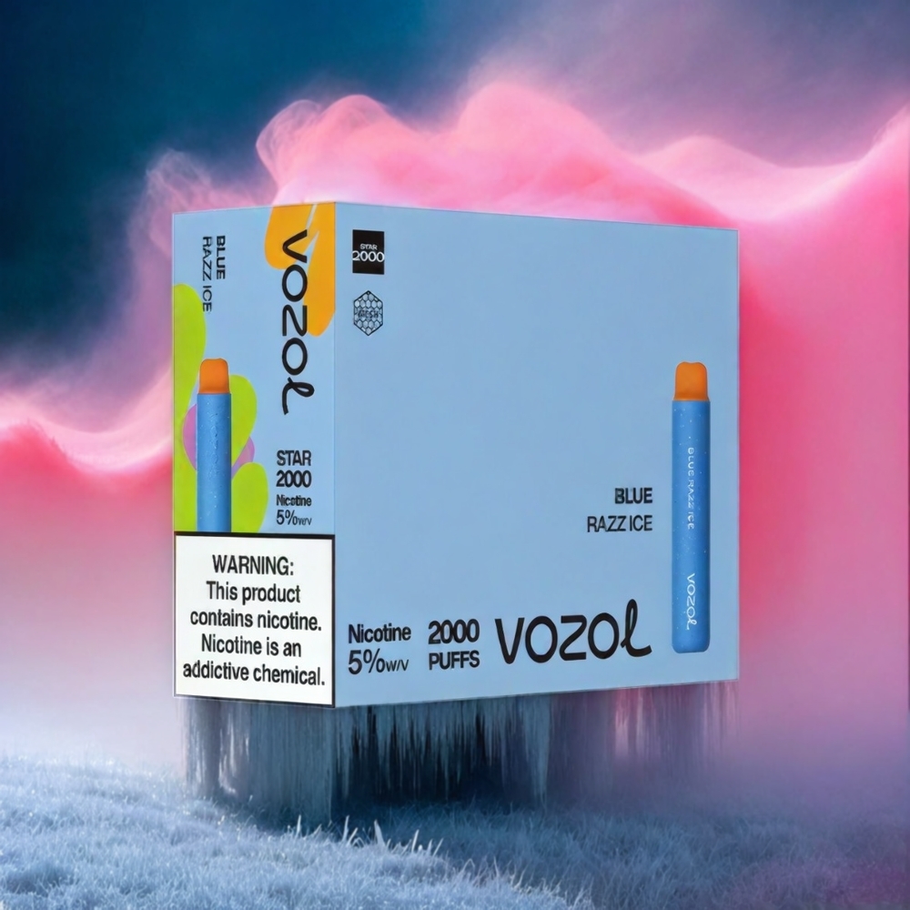 VOZOL Star 20000 Puffs 2,2\" HD Spiegelbildschirm Dual Mesh 650mAh Schweiz Großhandel Blue Razz Ice