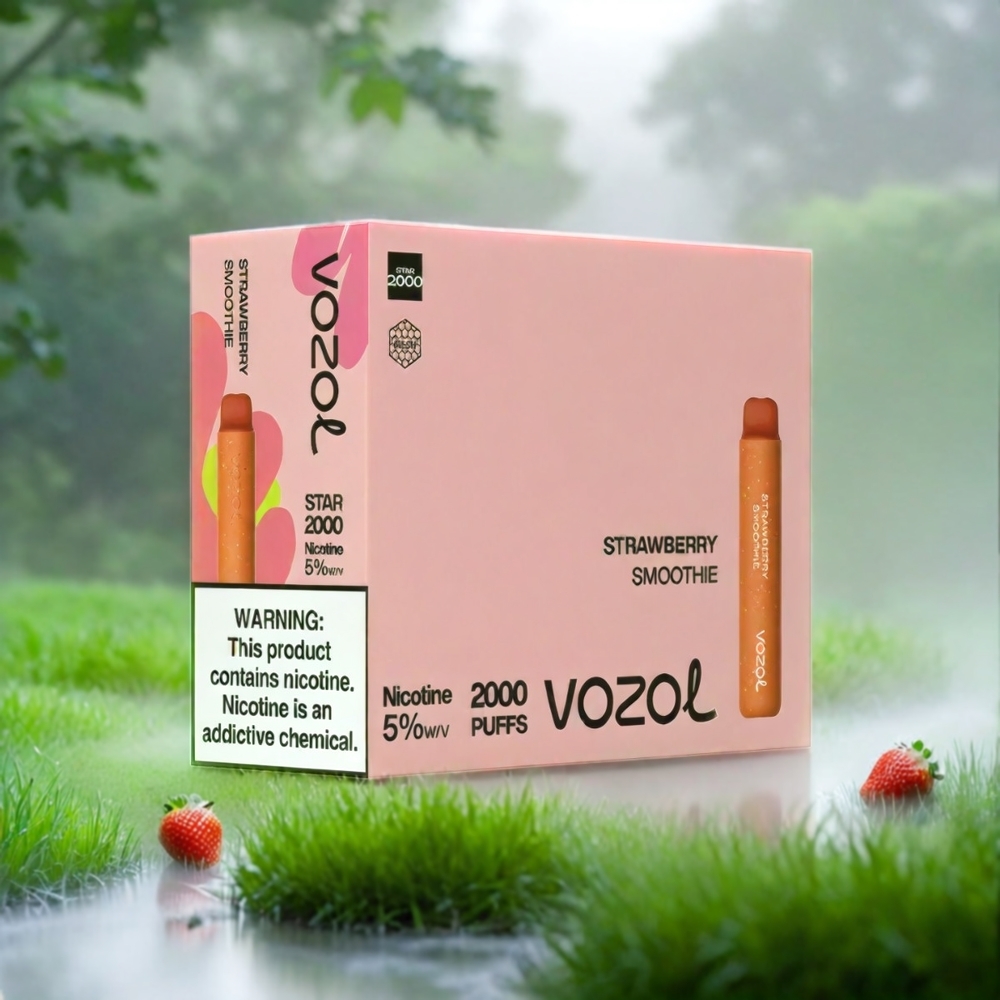 VOZOL Star 20000 Puffs – 2,2\" HD Spiegelbildschirm, Dual Mesh, 650mAh – Strawberry Smoothie – Schweiz Großhandel