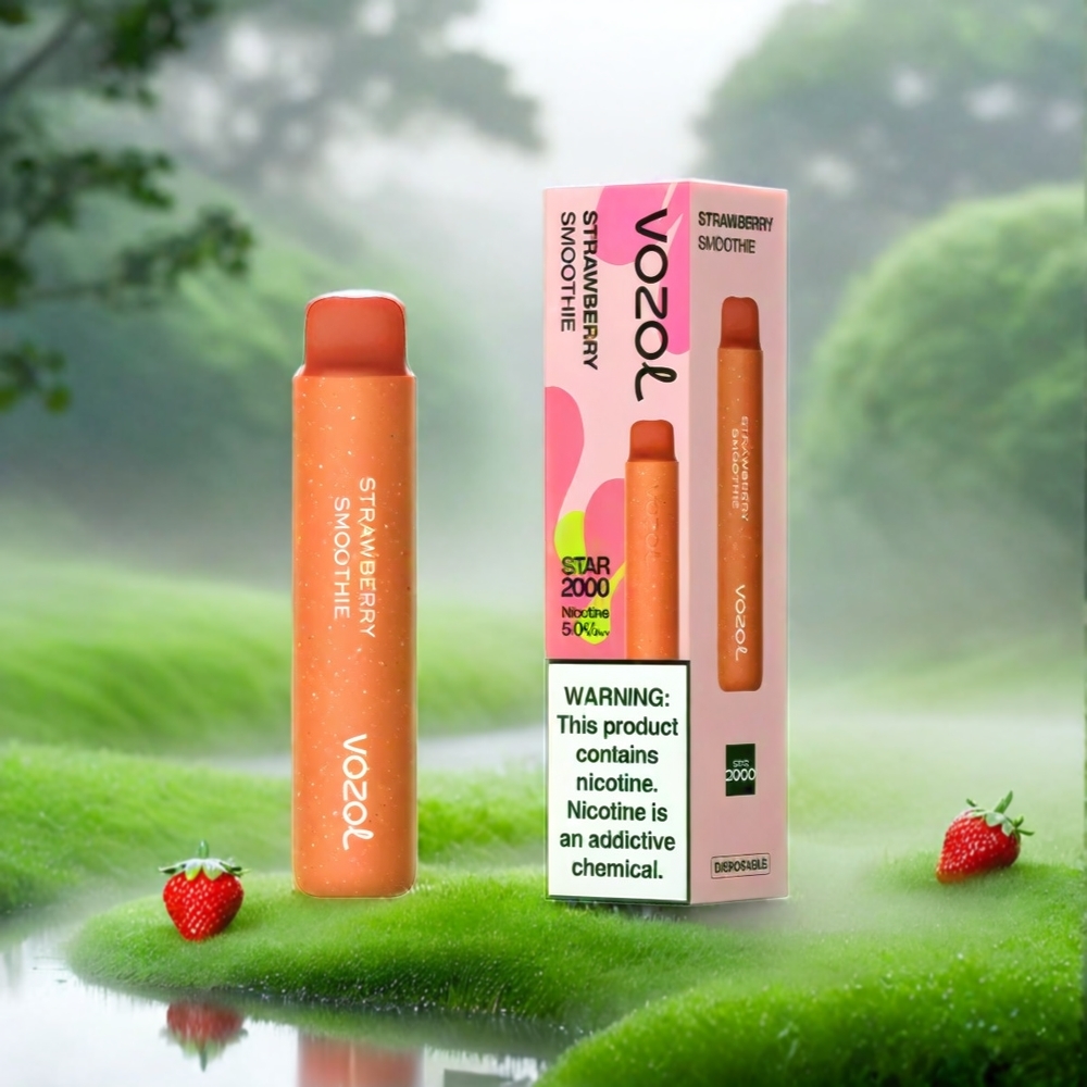 VOZOL Star 20000 Puffs – 2,2\" HD Spiegelbildschirm, Dual Mesh, 650mAh – Strawberry Smoothie – Schweiz Großhandel