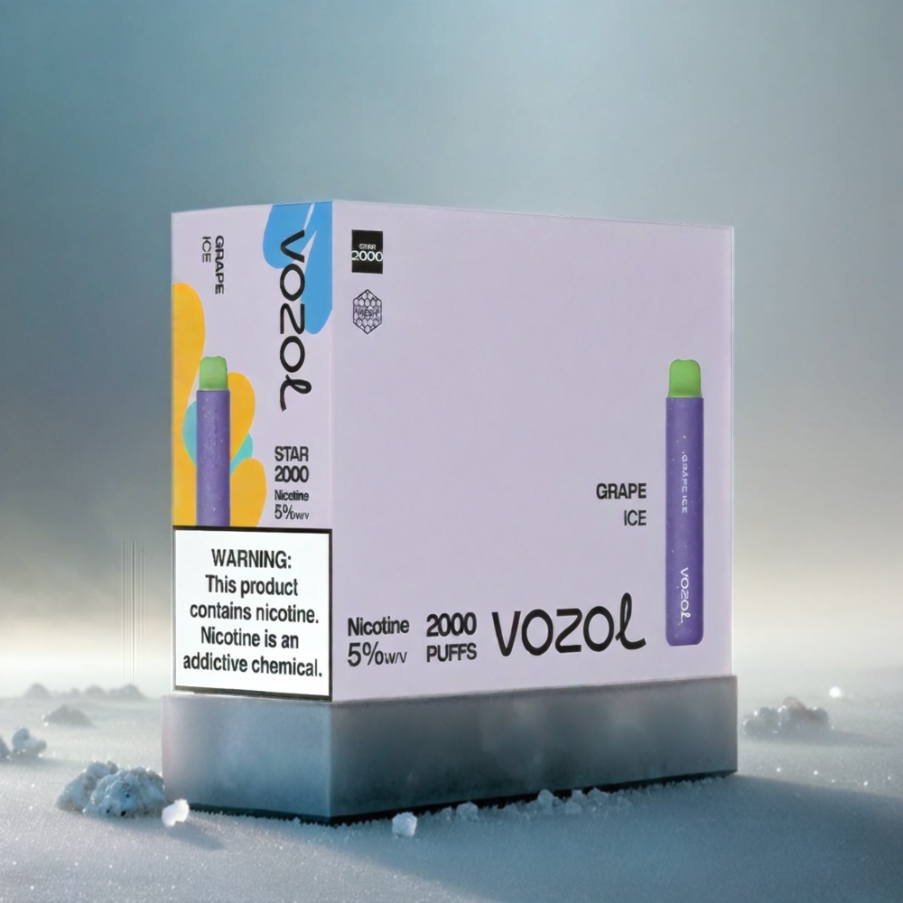 VOZOL Star 20000 Puffs mit 2,2\" HD-Spiegelbildschirm, Dual Mesh, 650mAh - Grape Ice (0mg/ml/20mg/ml/50mg/ml) - Schweiz Großhandel