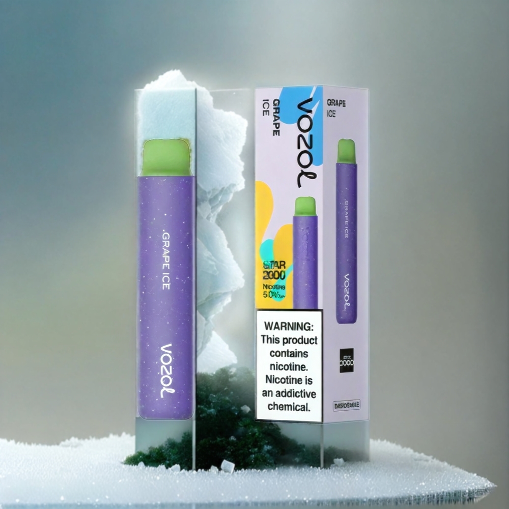 VOZOL Star 20000 Puffs mit 2,2\" HD-Spiegelbildschirm, Dual Mesh, 650mAh - Grape Ice (0mg/ml/20mg/ml/50mg/ml) - Schweiz Großhandel