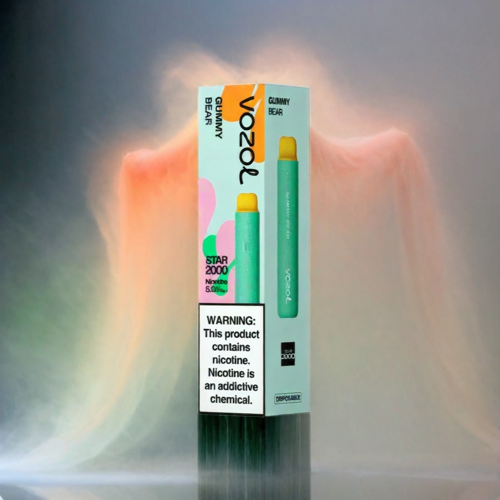 VOZOL Star 20000 Puffs mit 2,2\" HD-Spiegeldisplay, Dual-Mesh-Technologie, 650mAh Akku – Schweiz Großhandel – Vozol Star 20000 Puffs Gummy Bear Geschmack