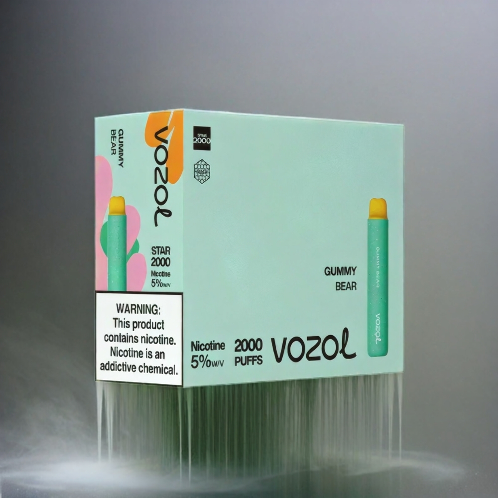 VOZOL Star 20000 Puffs mit 2,2\" HD-Spiegeldisplay, Dual-Mesh-Technologie, 650mAh Akku – Schweiz Großhandel – Vozol Star 20000 Puffs Gummy Bear Geschmack