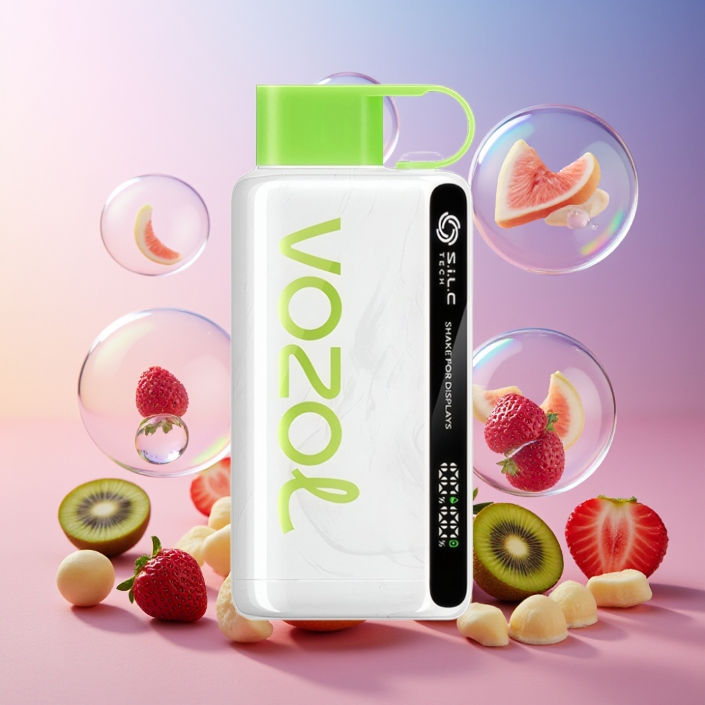 VOZOL STAR 9000/12000 Einweg-Vape Erdbeer-Kiwi mit Shake-Display, S.i.L.C TECH, 650mAh Akku, 9000/12000 Züge, Schweiz Großhandel