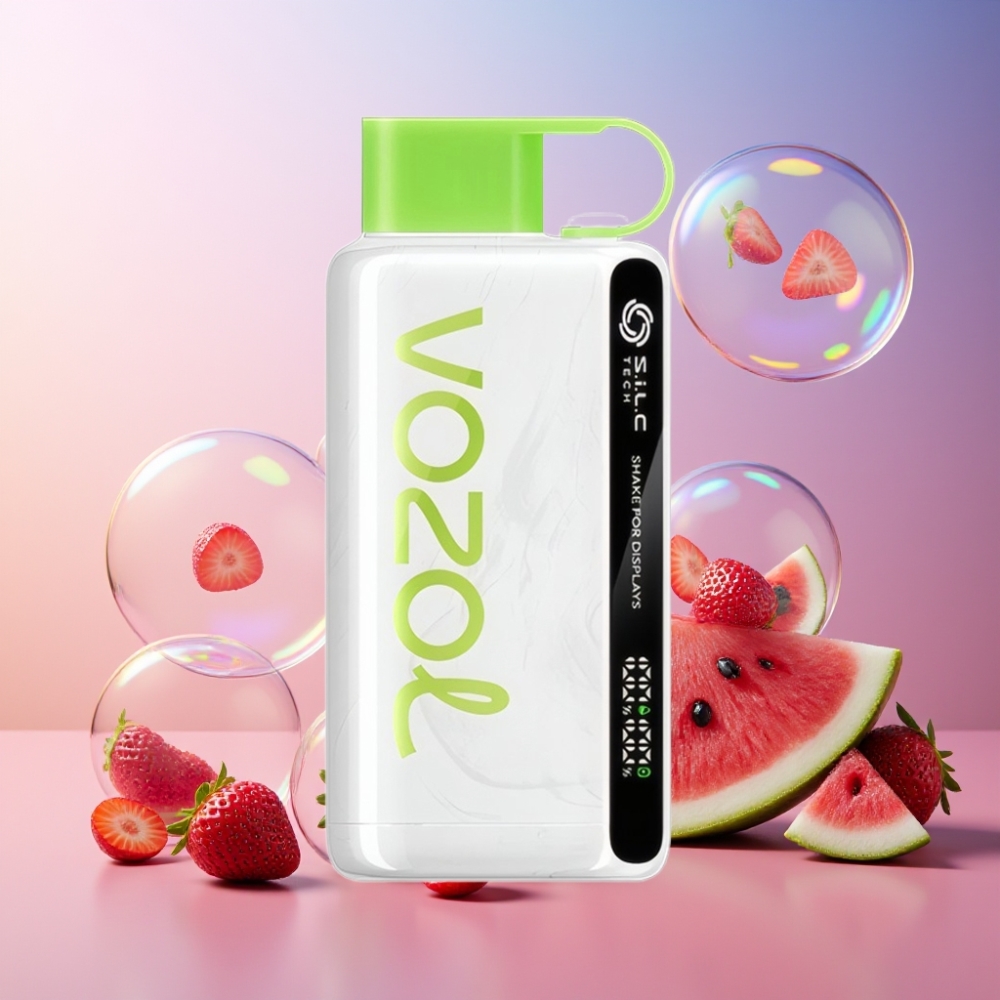 VOZOL STAR 9000/12000 Einweg-Vape Erdbeer-Wassermelone – Schütteln für Display, S.i.L.C TECH, 650mAh Akku, Schweiz Großhandel